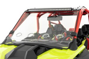 Polaris RZR Turbo R Premium Vented Full Windshield - Rough Country - Scratch Resistant - 2023+
